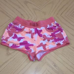 Soft Orange butterfly shorts